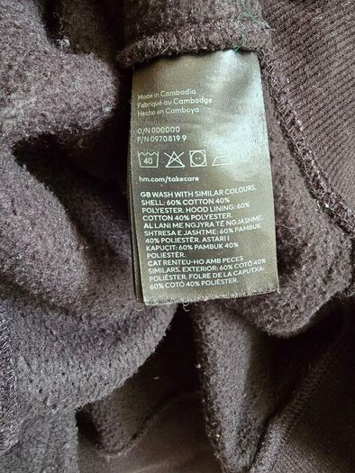 H&M Black Hoodie Mens XL Oversized Pullover
