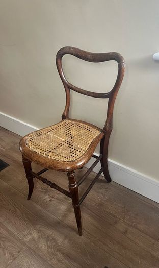 Antique Rosewood Cane Seat Chair