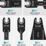 13PCS Multi Tool Blade Set, Universal Oscillating Saw Blades, Oscillating Tool Accessories for Wood Plastics Cutting, Multitool Blades Compatible with Makita, Milwaukee, Dremel, Ryobi and More Image 2