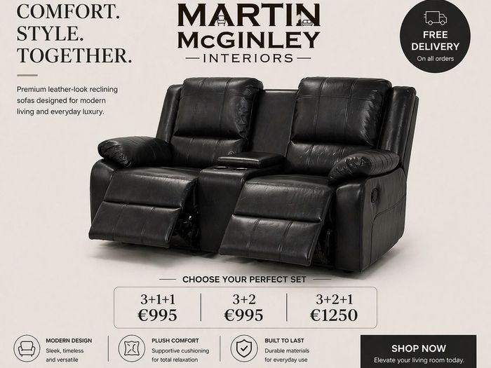 New Full Leather Sofa Sets Free Delivery