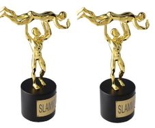 TWO Official WWE Slammy Award Replica Statues (Brand New Factory Sealed)