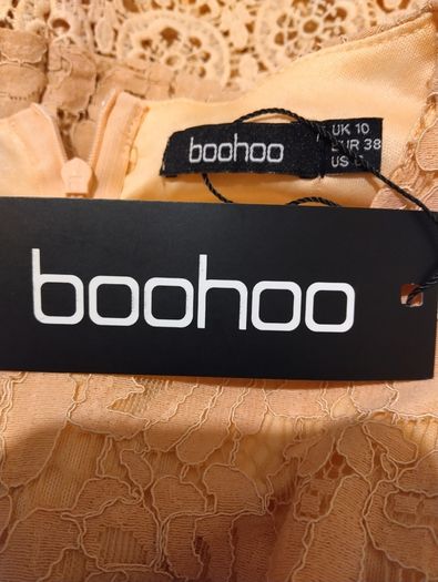 BOOHOO  lace top chiffon skater dress NEW WITH TAGS