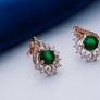 Rose Gold Plated Clear CZ Earrings Image 3