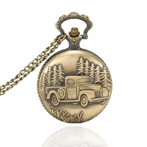 Vintage Style Pickup Truck Pocket Watch