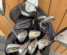 Full Golf Set with Callaway Driver, Vantage Irons & Woods, and PowaKaddy Bag