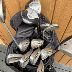 Full Golf Set with Callaway Driver, Vantage Irons & Woods, and PowaKaddy Bag