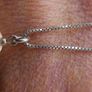 925 Sterling Silver drop Pendant and Necklace L-8,5" 3,1g Image 4