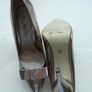 Gold Zara dress size S (10-12) with matching heels and jewellery Image 9