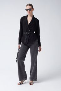 Coosy Spanish brand Eloy black shirt blouse