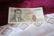 1964 Belgium 20 Francs Banknote