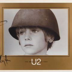 U2 fully signed promotional poster Adam Bono Edge Larry
