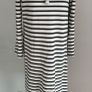 dress striped cream & navy dress size 12 street one brand Image 2