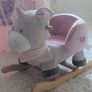 Plush Wooden Unicorn Rocking Horse / Baby Rocker Seat Image 2