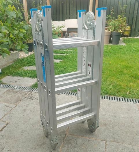 Mac Allister Professional 4x3 Combination Ladder - Multi Purpose Aluminium Ladder