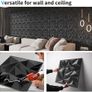 3D Wall Panels for Interior Decor, Modern Diamond Textured Accent Paneling for Gaming Living Room TV Background, 12 x 12 Inch Black 33 pack Image 6