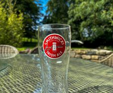 Smithwicks and Rockshore pint glasses