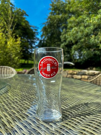 Smithwicks and Rockshore pint glasses