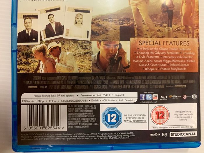 The Two Faces Of January [2014] Viggo Mortensen, Kirsten Dunst & Oscar Isaac [Blu-ray Movie]