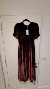 Stunning plum colour velvet Reformation dress