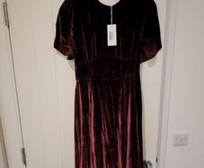 Stunning plum colour velvet Reformation dress