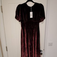Stunning plum colour velvet Reformation dress