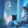 White Dream Catcher Handmade Moon Design with Feathers Dreamcatcher Wall Hanging Home Decoration Ornament Christmas Festival Craft Gift (FREE POSTAGE) Image 2