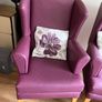 2 seater leather suite with armchair Image 2