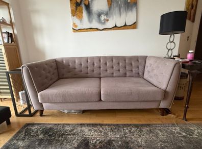 3 Seater Modern Fabric Sofa  Excellent Condition