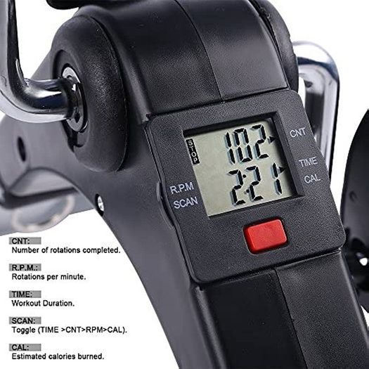 Mini Pedal Exercise Bike Portable Home Workout Office Exerciser Bike Gym Equipment Fitness Leg Foot Arm Under Desk Sitting Down Stepper Training Adjustable (FREE SHIPPING)