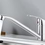 Kitchen Mixer Tap Solid Brass Monobloc Design 360 Long Swivel Spout Chrome Polish Finish for Caravan  Home Sinks Image 4