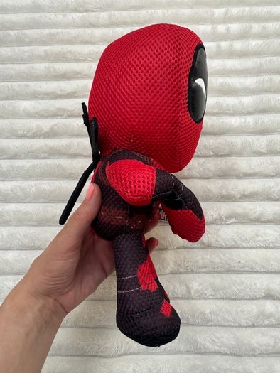 Official Marvel Comics Deadpool Heart Sign 12" Large Plush Soft Used Please see pictures