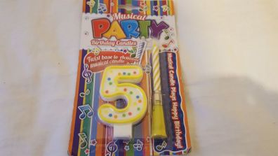 5th Birthday Party Musical Candle