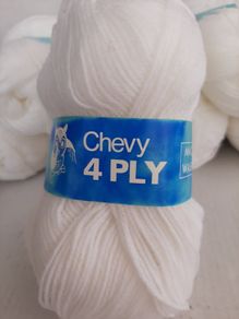 New white chevy wool knitting/crochet/crafts