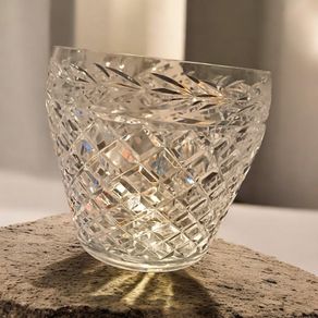 Large Waterford Crystal Glandore Vintage Waterford Crystal Lismore Footed Thistle Vase