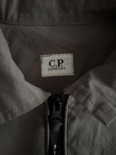 Grey C.P, Company Zipped Long Sleeve Shirt