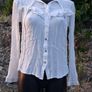 Primark - White Crinkle Ruffle Gauze Blouse Image 4