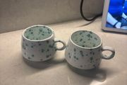 2 Speckled coffee cups bought in Greece