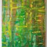 Retro French Abstract Oil on Panel Painting Image 3