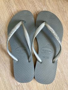 Havaianas Slim grey Flip Flops uk 1-2