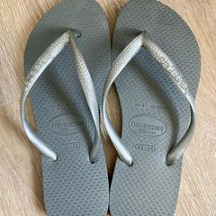 Havaianas Slim grey Flip Flops uk 1-2