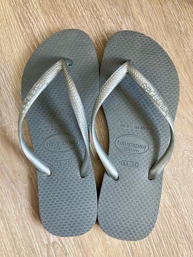 Havaianas Slim grey Flip Flops uk 1-2