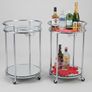 QUICK SALE: 2-for-1 Modern Round Serving / Bar Cart Deal (1 Assembled + 1 Brand New in Box) | Collection D13 Image 2