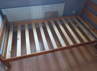 wooden bed