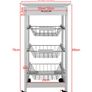 BRAND NEW Kitchen Trolley Cart Three-layer Dining Shelf Rack with Universal Wheel Basket Storage Drawers Image 2