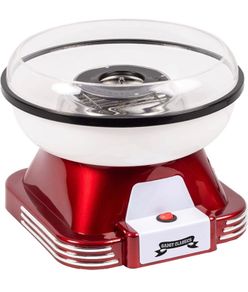 Candy Floss Maker | Retro Cotton Candy Machine | Suitable for Sugar or Candies | Including Candlyfloss Sticks | 500W Red/White (FREE POSTAGE)
