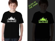 main image for ad Glow in the Dark Kids Fortnite T-shirt great gift present for fortnite players