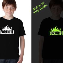 Glow in the Dark Kids Fortnite T-shirt great gift present for fortnite players