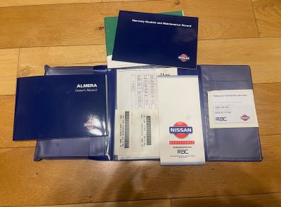 2001 Nissan Almera user manual & warranty book.