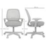 Office chair, Ergonomic swivel desk chair, Height adjustable 55 x 48 x 82,5-94,5 cm Gray Image 4