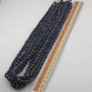 Vintage African white Stripe Black 7.0mm - 7.3mm Glass Beads Necklace Image 10